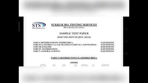 Sample paper for JEST posts