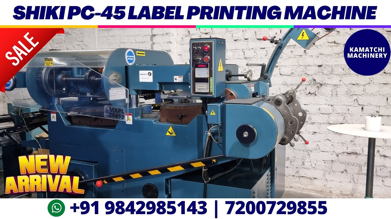 Shiki Label Machine FOR SALE - SHIKI PC 45MWL FLATBED LETTERPRESS LABEL PRINTING MACHINE ...
