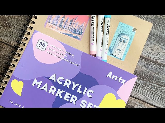 What are these markers made of? Arrtx 32 Acrylic dual brush marker review  