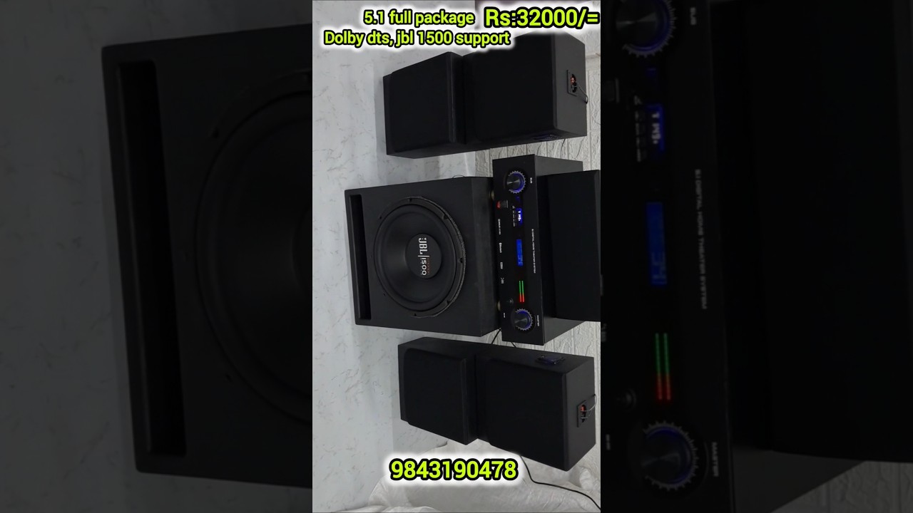 5.1 dolby dts Digital Amplifier With jbl1500 subwoofer 