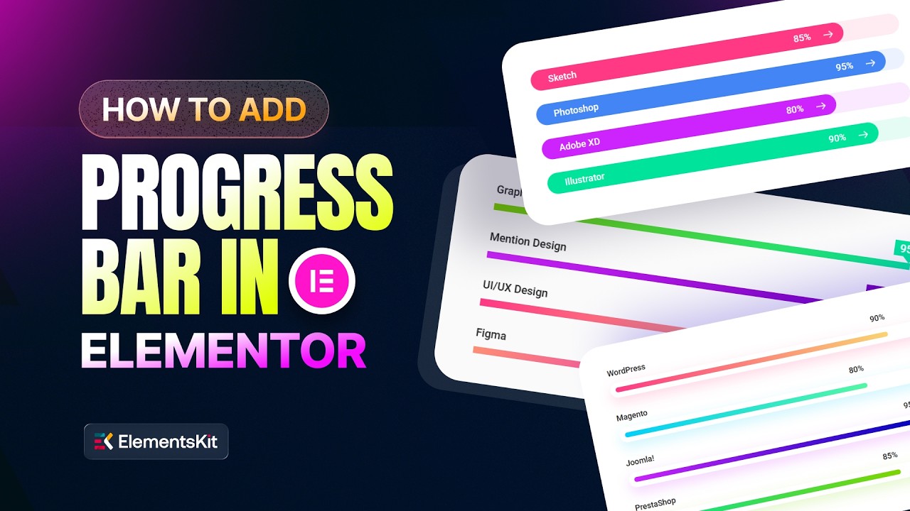Elementor Progress Bar Widget Tutorial | ElementsKit Tutorial - YouTube