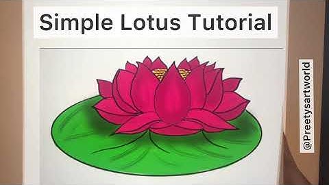 How to draw simple lotus art tutorial