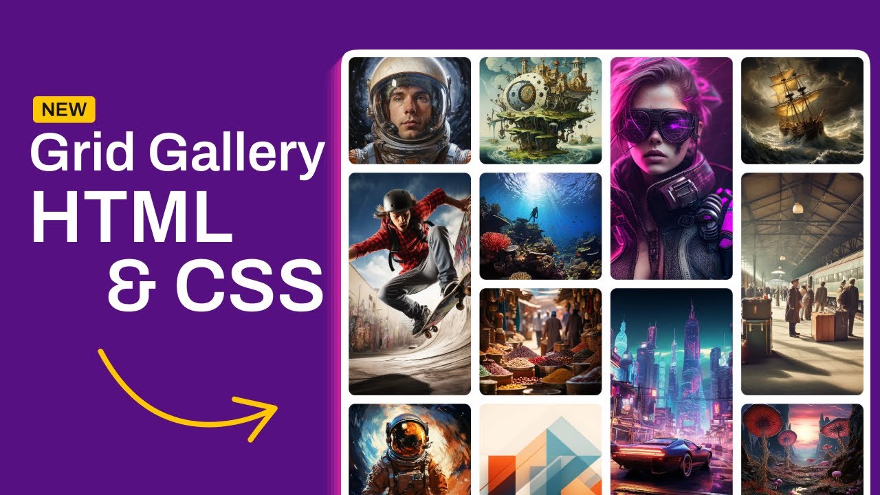 Create Beautiful CSS Grid Layout Using AI Images | Easy CSS - YouTube
