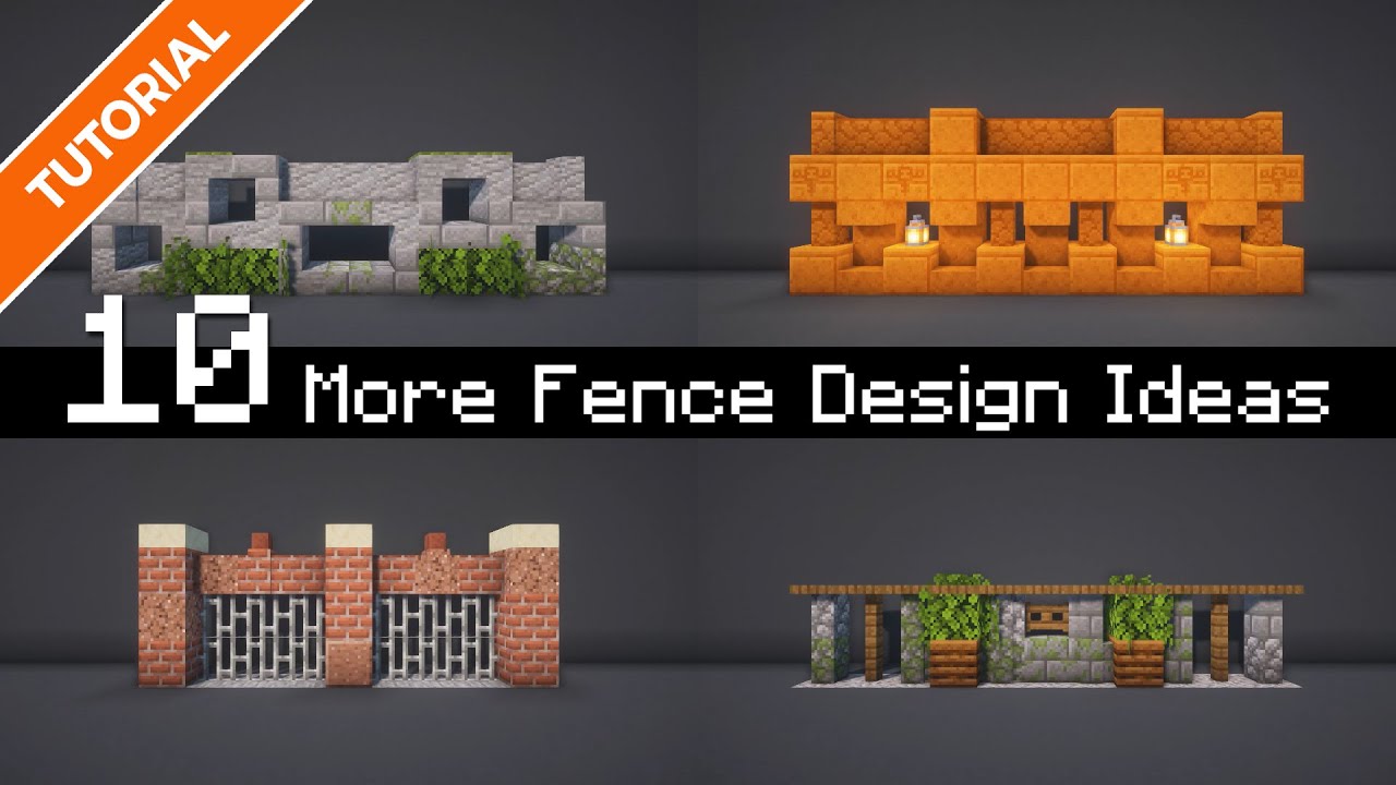 10 More Fence Design Ideas For Minecraft YouTube