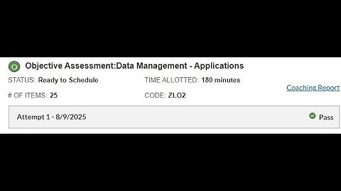 Passed WGU D427 Data Management Applications Version 3 on 1st Attempt