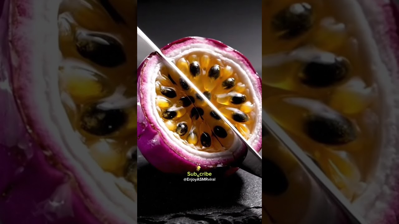 Purple Passion Glass Fruit ASMR Is Too Satisfying 💜✨ Cinematic Macro 