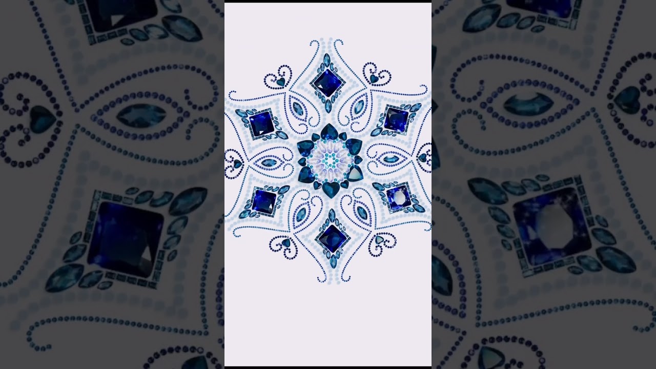Dazzly Diamond Art (Blue & White mandala) 6/7 