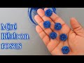 Ribbon flowers  how to make ribbon flowers  easy making with needle  amazing ribbon tricks