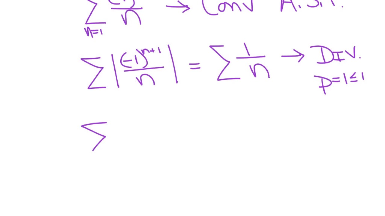 AP Calculus BC Absolute vs Conditional Convergence YouTube