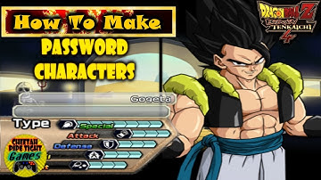 How To Make Password Characters DBZ Tenkaichi 4 Mod #dragonballz #tenkaichi4 #gameplay #password