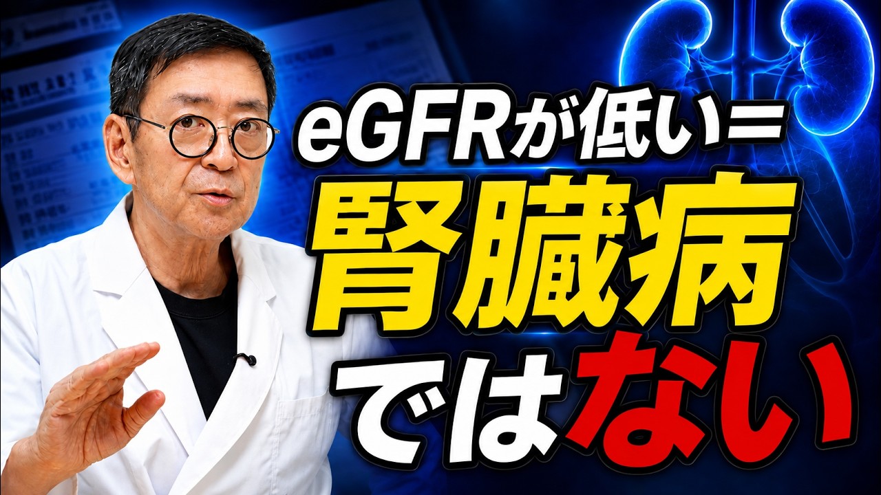 【医師解説】eGFRが低い=腎臓病とは限らない!健診で本当に見るべき3つ