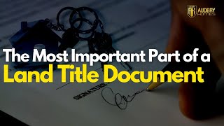👉What is the most important part of a land title document w/ Barr. @RaymondIjeomah