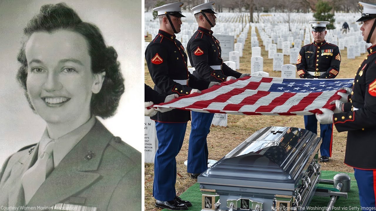 newspaper mockup First female Marine to retire from active service laid to rest