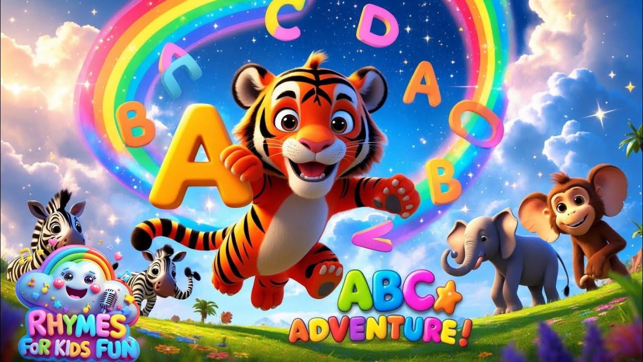ABC Song for Kids | Learn Alphabet with Tiger 🐯 | A to Z Learning Video | Nursery Rhymes & Kids Song