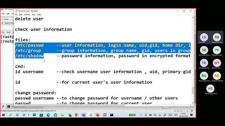 (B17) Linux admin part2 User management 1 - How to Add USER and GROUP,  CHANGE PASSWORD