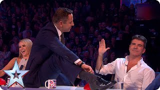 David gets up close and personal with Simon | Semi-Final 2 | Britain's Got Talent 2015