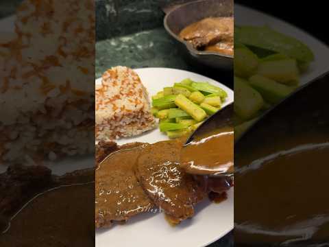 شرائح لحم بالصوص البني