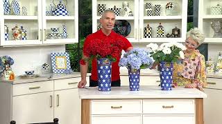 MacKenzie- Childs Set of 3 Royal Star Flower Buckets on QVC