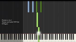 Prelude to Act I - Tristan und Isolde WWV90 - R Wagner - Synthesia Piano Tutorial