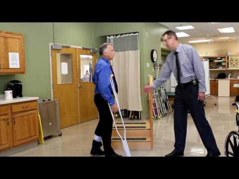 How to Go Up & Down Stairs with Crutches (with non-weight bearing)