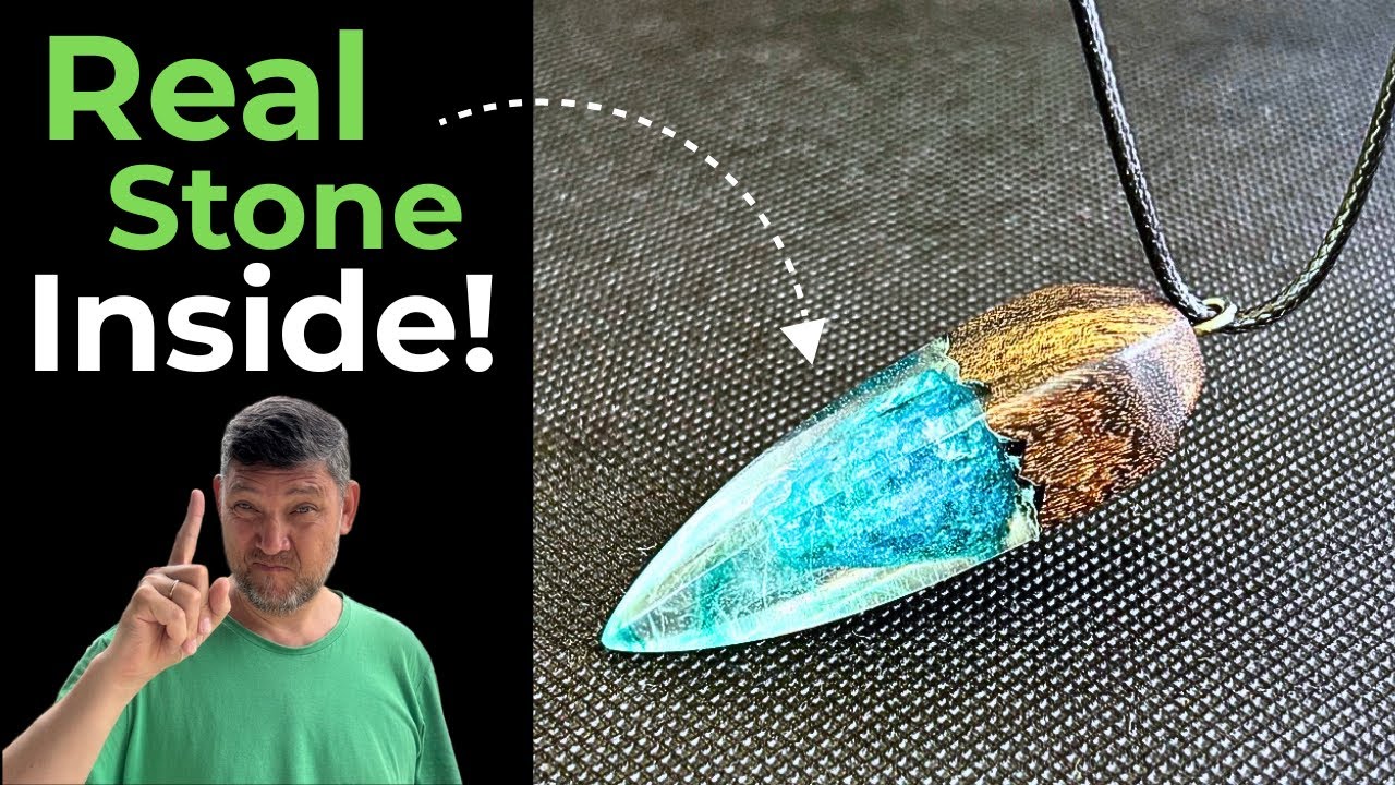 Amazing Bullet Pendant from Wood, Stone & Resin – What’s Inside?