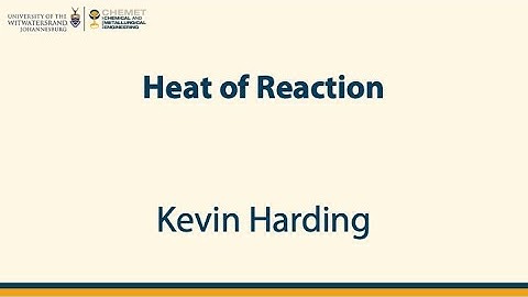 Heat of reaction [Lecture]