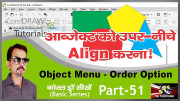 How to use Order Option by Object Menu in CorelDraw X8 in Hindi (Basic Series) Part-51