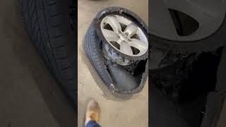 Tire driven under inflated #tires #automobile #mechanic #car
