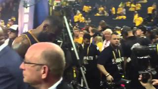 LEBRON CUSSED OUT BY WARRIORS FAN