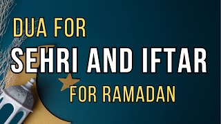 Sehri Suhoor Dua & Iftar Dua In Arabic With English Translation & Transliteration Ramadan