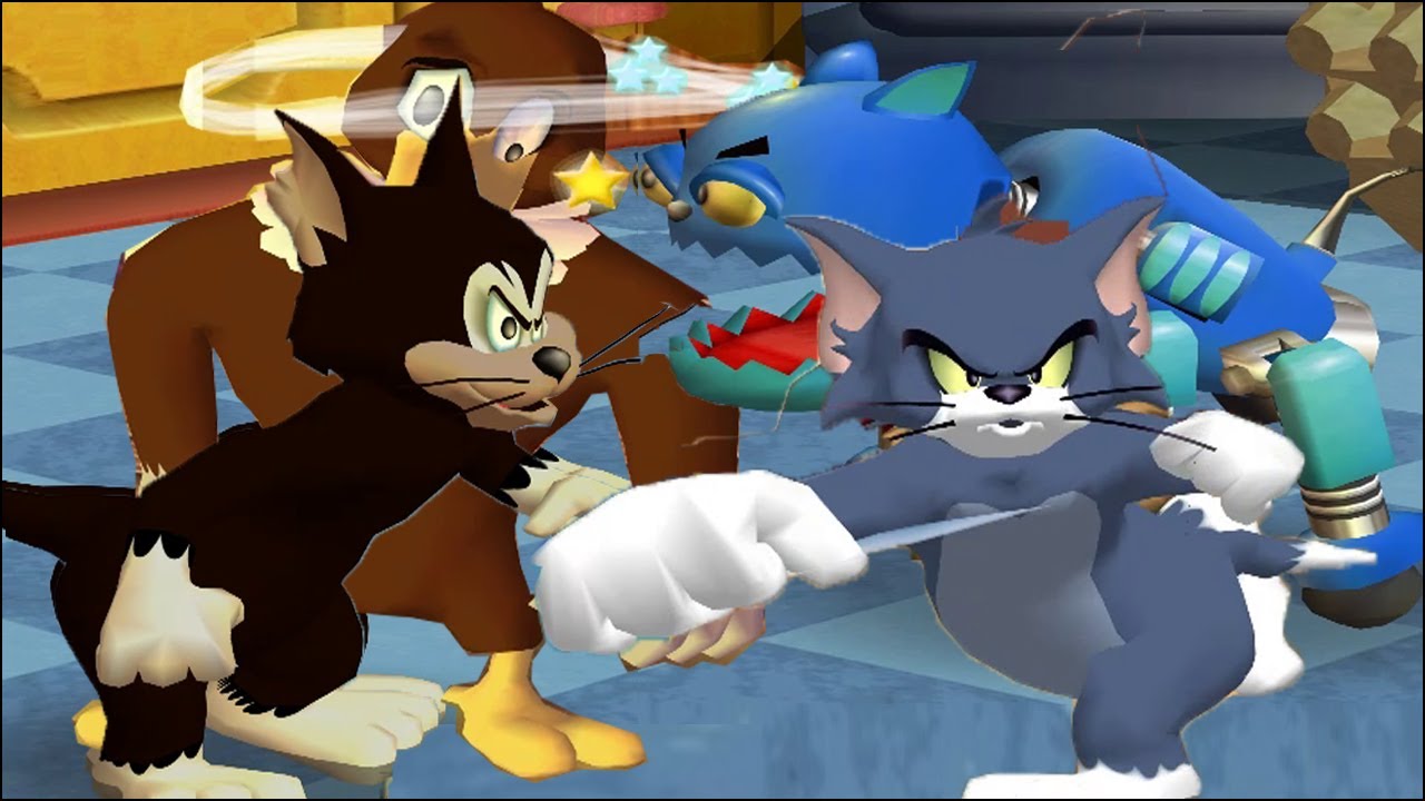 Tom and Jerry in War of the Whiskers Tom Vs Eagle Vs Butch Vs