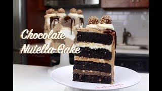 Nutella… such a wonderful creation. it holds special place in my
heart, and i absolutely love baking with it! this cake is frosted
black cocoa butte...