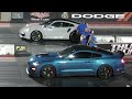 2020 shelby gt500 vs porsche 911 turbo s  drag racing