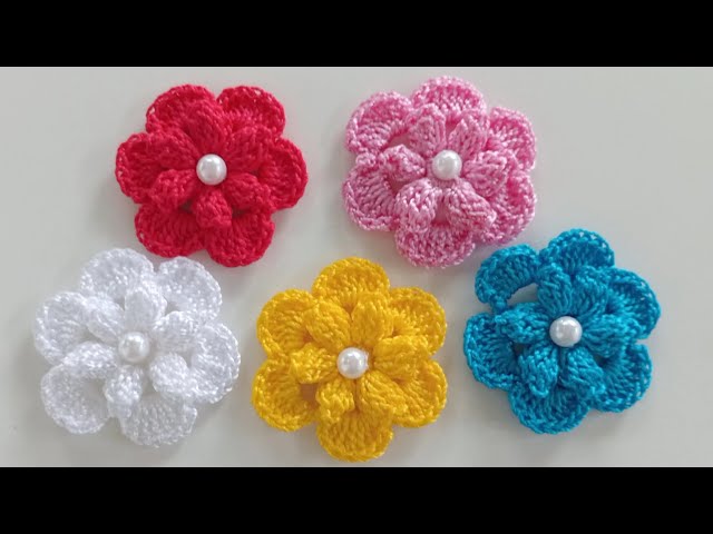 やっちゃん　❀ダブル八角フトマニ図flower❀チャクラ❀ Crocheted flowers for super easy and economical application using