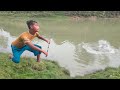 Fishing Video😱 || Traditional boy fishing in the village river will amaze everyone || Best hook trap