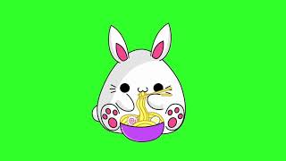 ✔️GREEN SCREEN EFFECTS: Anime Bunny