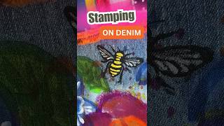 Stamping on Denim, Full Video Tutorial Coming Soon, #shorts Fruitful Life Studio