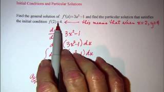 Initial Conditions and Particular Solutions