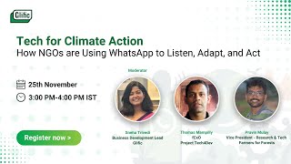 Intro to Glific | Tech for Climate Action: How NGOs are Using WhatsApp to Listen, Adapt, and Act.