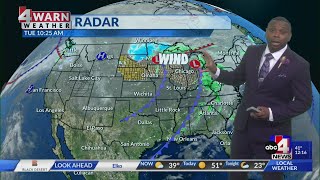 Sunshine and slightly cooler Tuesday afternoon, but a warming trend begins Wednesday