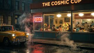 Late Night Coffee &amp; Jazz in Rainy New York ☔ Vintage Diner Ambience for Sleep