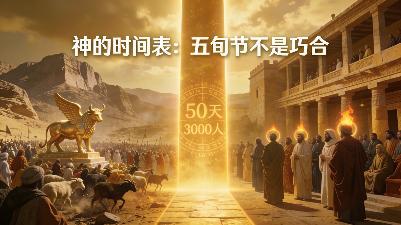 五旬節不是巧合！上帝埋藏1500年的時間密碼：西奈山3000人死vs耶路撒冷3000人活 #五旬節 #聖靈降臨 #使徒行傳 #出埃及記 #聖經預言