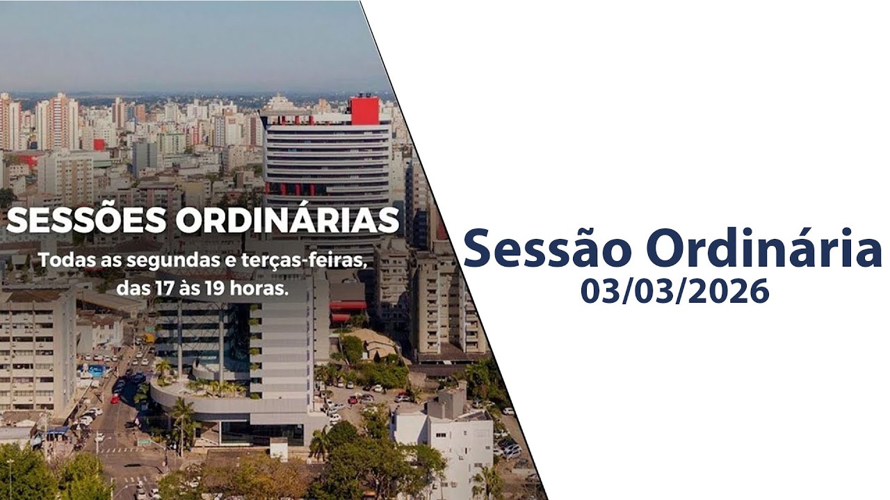 Sessão Ordinária - 02/03/2026 - Câmara Municipal de Criciúma