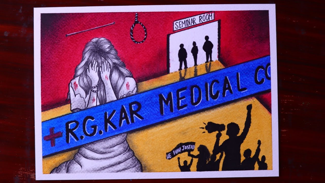 Justice for Dr. Moumita Debnath ⚖️ / RG kar Rape-Murder Case / Stop violence against women drawing