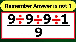 Athlete Statistics Only 1% can Solve This MATH problem | Simplify PEMDAS BOMDAS Rules