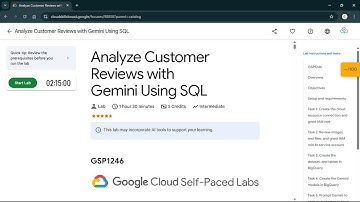 Analyze Customer Reviews with Gemini Using SQL | #qwiklabs | #GSP1246 #CLI