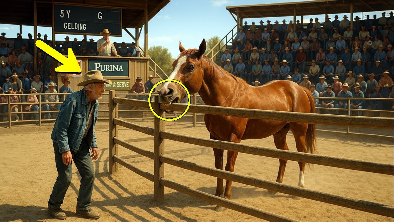 Senki sem érti, miért harapdálja ez a ló az aukció kerítését... Amíg egy férfi elő nem lép.