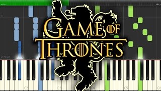 Game of Thrones - The Rains of Castamere sheet music + piano tutorial chords