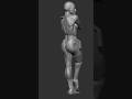 Sculpting a female figure in Zbrush. Blocking in the volumes.
