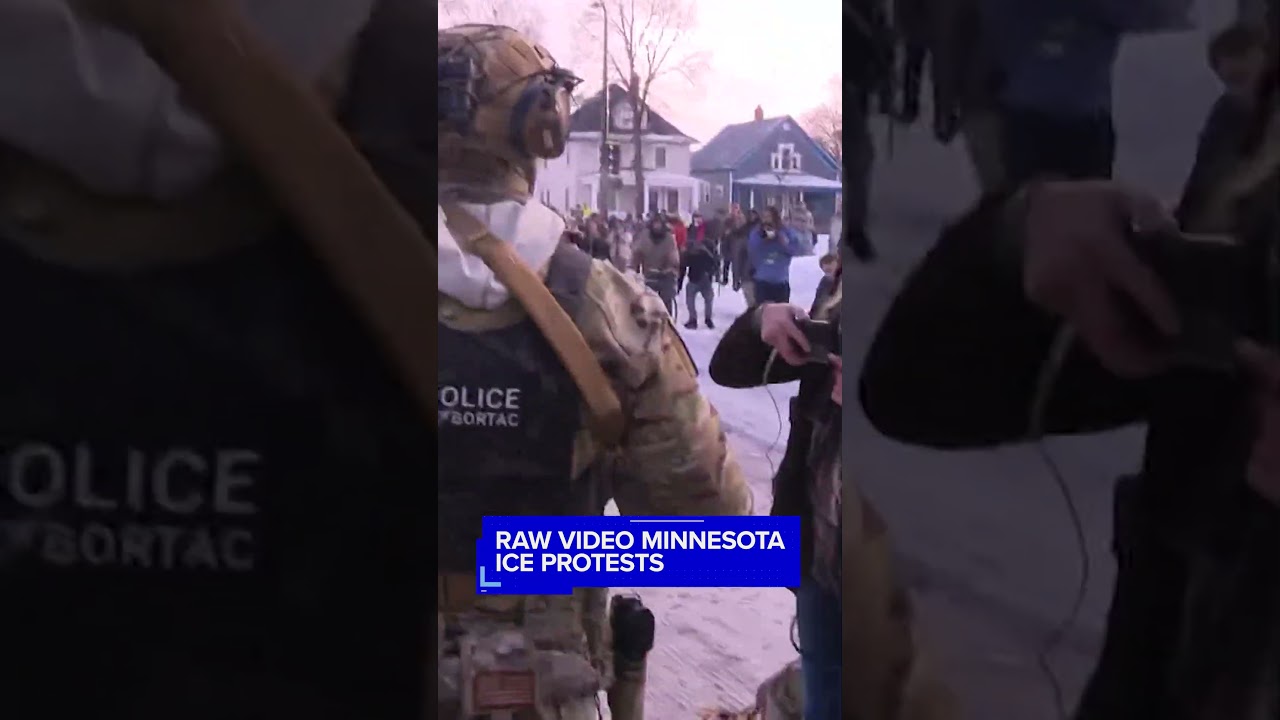 Необработанное видео: протесты против ICE в Миннесоте